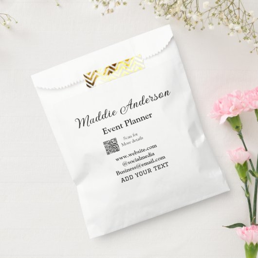 Sachets En Papier Planificateur d'événements ajouter un nom Code QR  (Scellé)