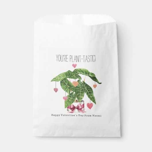 Sachets En Papier Plante-tastic Houseplant Pun Classroom Valentine (Devant)