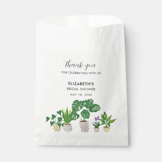 Sachets En Papier Plantes en pot Baby Shower Fleurs Merci  (Devant)