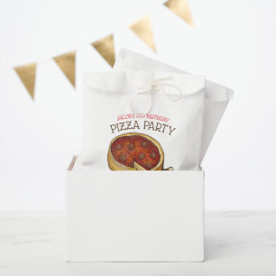 Sachets En Papier Plat profond Pepperoni Pizza Pie fête d'anniversai