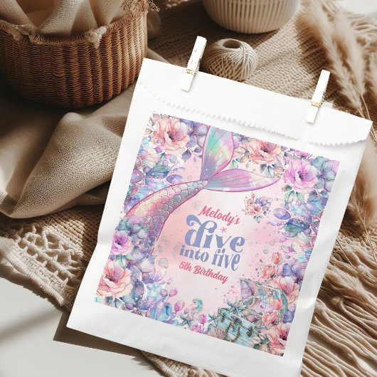 Sachets En Papier Plongez dans la queue de sirène pailletée Five Fle