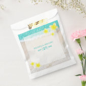 Sachets En Papier Plumeria jaune Frangipani Plage tropicale Mariage (Scellé)