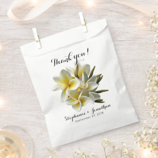 Sachets En Papier Plumeria jaune Merci