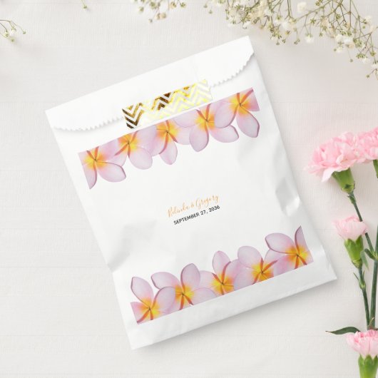 Sachets En Papier Plumeria rose Frangipani Mariage (Scellé)
