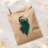 Sachets En Papier Plumes de paon Peacocks Turquoises (Coupé)