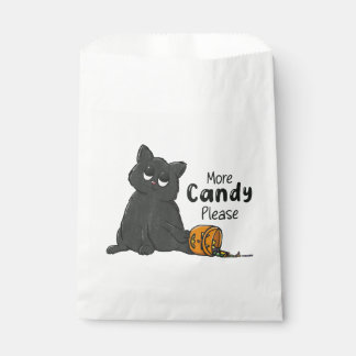 Sachets En Papier Plus de bonbons s'il vous plaît Halloween Chat Noi