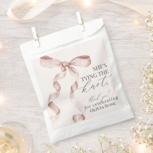 Sachets En Papier Poche beige caressant Fête des mariées noeud Desse