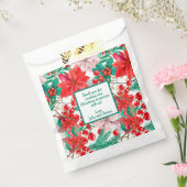 Sachets En Papier Poinsettia, Pine Boughs et Red Berries (Scellé)