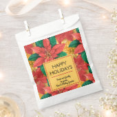 Sachets En Papier Poinsettias Noël Floral (Coupé)