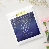 Sachets En Papier Points Confetti en argent monogramme | Sapphire Bl (Scellé)