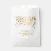 Sachets En Papier Points Confetti Or Stylish sur Blanc (Devant)