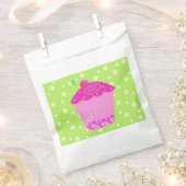 Sachets En Papier Points polka et Cupcake rose (Coupé)