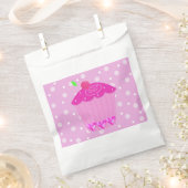 Sachets En Papier Points polka et Cupcake rose (Coupé)