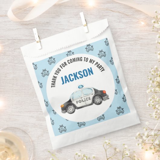 Sachets En Papier Police Officier Policier Parti d'anniversaire (Coupé)