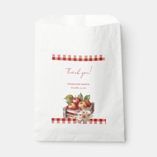 Sachets En Papier Pomme de mon oeil Baby shower Red Orchard (Devant)