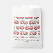 Sachets En Papier Pompier de camion de pompiers (Devant)