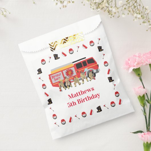 Sachets En Papier Pompier Enfant Fête d'anniversaire Conception du t (Scellé)