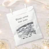 Sachets En Papier Pont antique. Dessin au crayon. (Coupé)