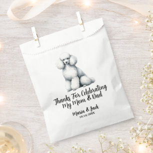 Sachets En Papier Poodle Mariage pour animaux de compagnie Couleur c