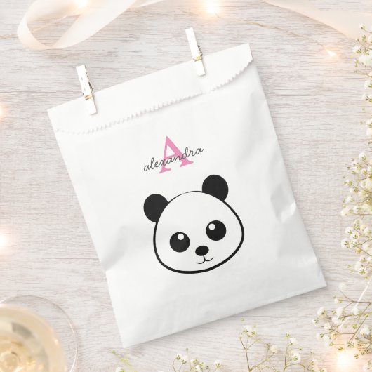 Sachets En Papier Porte-panda coutume Monogramme (Coupé)