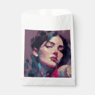 Sachets En Papier Portrait Abstrait de Lumière Néon