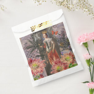 Sachets En Papier Portrait de femme Vierge Antique Coloré Riche