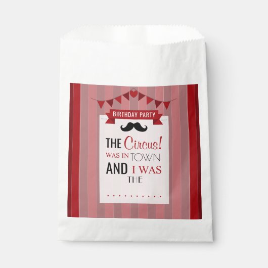 Sachets En Papier Poster de Cirque Classique Fête d'anniversaire pou (Devant)