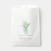 Sachets En Papier Pot de fleurs sauvages rustique Love and Thanks (Devant)
