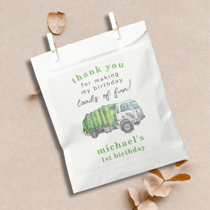 Sachets En Papier Poubelle Camion à Ordures 1er Anniversaire Merci C