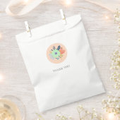 Sachets En Papier Préférer le sac avec la conception florale pêche (Coupé)