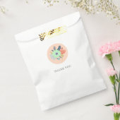 Sachets En Papier Préférer le sac avec la conception florale pêche (Scellé)