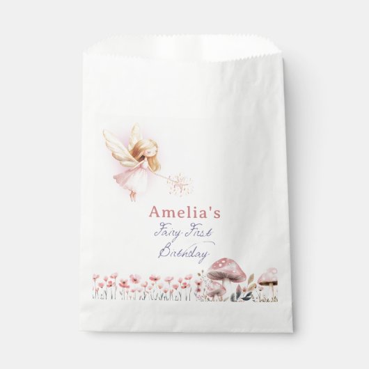 Sachets En Papier Premier Anniversaire de Fée (Devant)