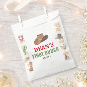 Sachets En Papier Premier Rodéo Cowboy 1ère fête d'anniversaire