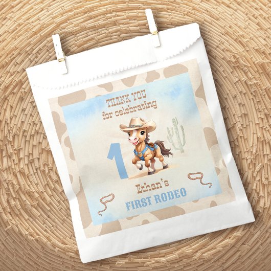 Sachets En Papier Premier Rodéo Western Cowboy Birthday Boy