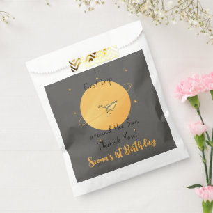 Sachets En Papier Premier vol autour du soleil avion en papier anniv