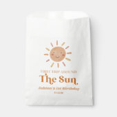 Sachets En Papier Premier Voyage Autour Du Soleil Boho 1ère fête d'a (Devant)