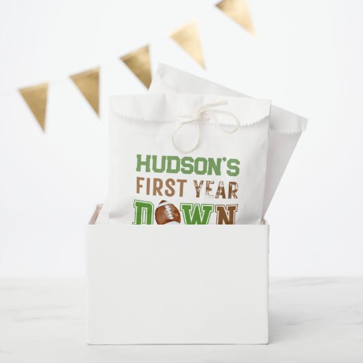 Sachets En Papier Première année Football bas 1er anniversaire (Fête)