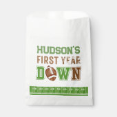 Sachets En Papier Première année Football bas 1er anniversaire (Devant)