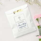 Sachets En Papier Première Communion Bleue et Argent (Scellé)