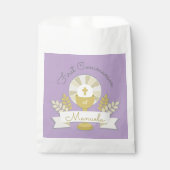 Sachets En Papier Première communion, première communion violette (Devant)
