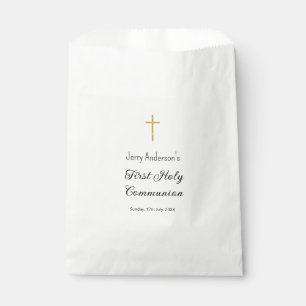 Sachets En Papier Première communion sacrée catholique simple QR min