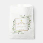 Sachets En Papier Première communion vert doré script (Devant)