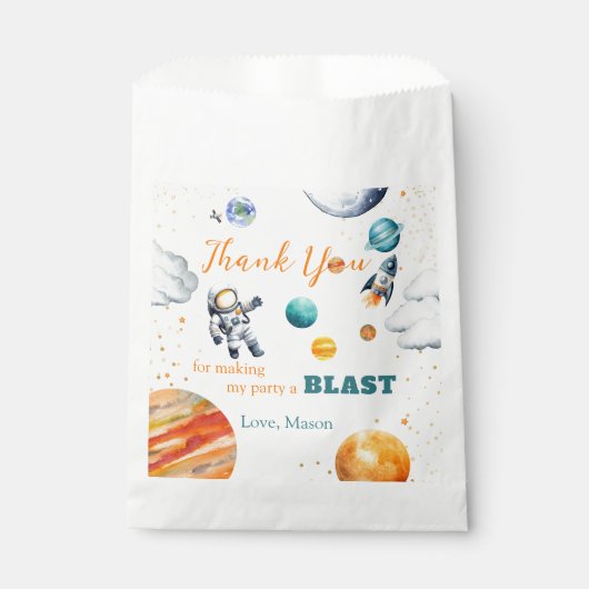 Sachets En Papier Première expédition spatiale Anniversaire Garçon a (Devant)