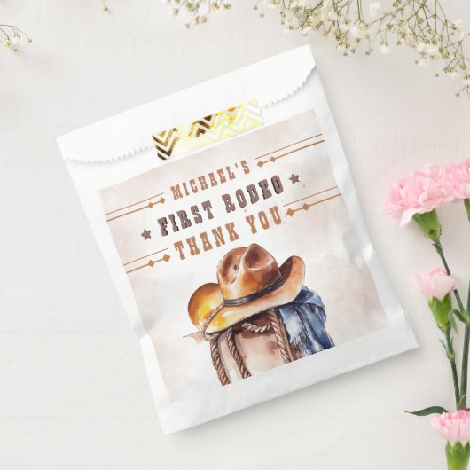 Sachets En Papier PREMIÈRE RODÉE | Wild West Cowboy 1st Birthday Boy (Scellé)