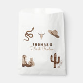 Sachets En Papier Première Rodéo Cowboy Fête d'anniversaire Invitati (Devant)