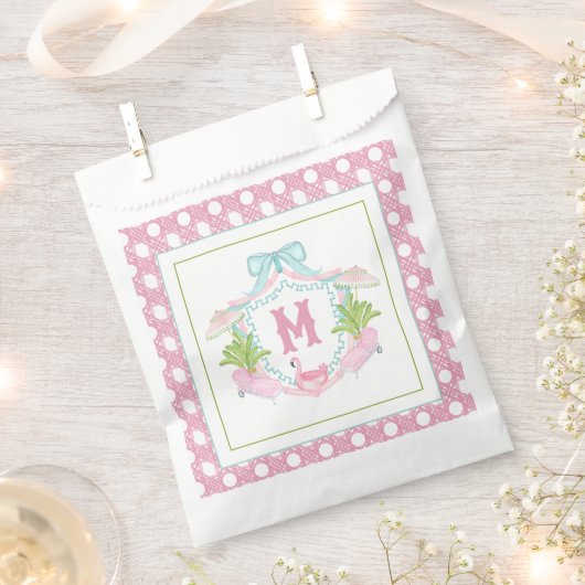 Sachets En Papier Preppy Palm Beach Monogram Crest (Coupé)