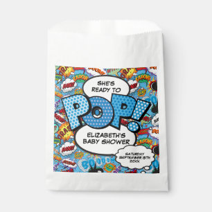 Sachets En Papier Prêt à éclore Baby Shower Bleu Bande Dessinée