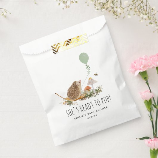 Sachets En Papier Prêt pour la pop champignons Hérisson Baby shower (Scellé)