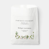 Sachets En Papier Pretty Classic White Roses Funeral Seed Packet (Devant)