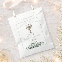 Pretty Eucalyptus Wooden Cross Funeral Seed Packet